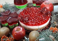 چیز کیک انار یلدایی