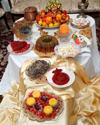 سفره ی یلدای ۹۹ ورق بزنید کل سفره رو ببینید