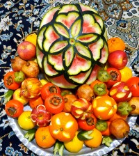 میوه ارایی وحکاکی حکاکی کدو ورق بزنید لطفا