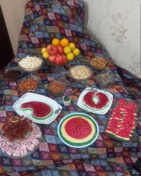 سفره شب یلدای امسال ما