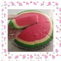 کیک هندوانه ای بدون فر :)