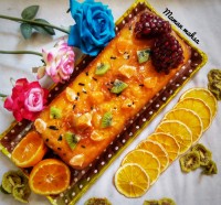 کیک نارنگی با سس شب یلدا