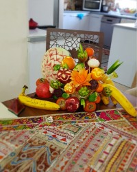 میوه آرایی و سمسیه و میوه خشک یلدا