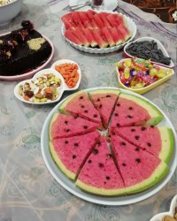 کیک هندوانه یلدایی