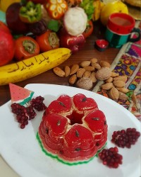 ژله و کیک هندونه یلدا