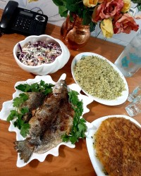 سبزی پلو با سالاد مکزیکی (شام یلدا)