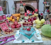 کیک کرسی یلدا سفارش مشتری