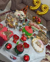 سفره شب یلدا برای عروس بردیم