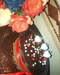 کیک کاکائویی با روکش گاناش