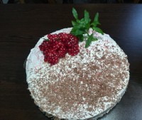 کیک اسفنجی 6تخم مرغی و تزیین همسری (: