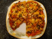 پیتزای مرغ وقارچ