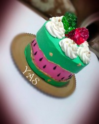 (صدمین عکس) کیک هندوانه ای