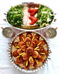 کوکوی لپه و مرغ با گردو
