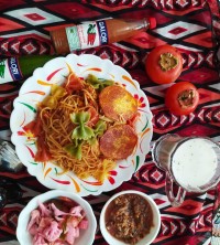 ماکارونی با قارچ