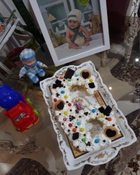 کیک شش ماهگی پسری