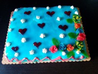 بریلو خانگی برا روی کیک