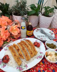 کباب تابه ای مرغ کپشن