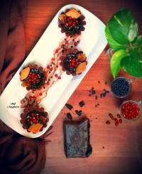 تارت شکلات انار (بدون فر)