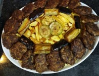 کتلت بادمجان با عدس