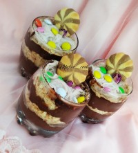 پودینگ شکلاتی و بیسکوییت