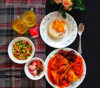 خورشت مرغ با آلو قرمز