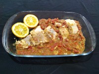 ماهی با گوجه و آویشن