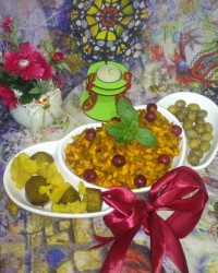 خوراک مرغ و قارچ