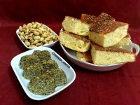 کیک تخته ای نارگیل و گردو