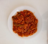 خورشت گوجه بادمجون و کراکت پنیری