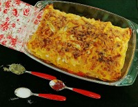 لازانیا گوشت و قارچ