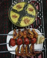 آش دوغ و بال و کتف کبابی