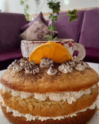 کیک ۳تخم مرغی با فیلینگ