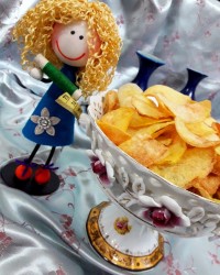 چیپس سرکه ای خانگی