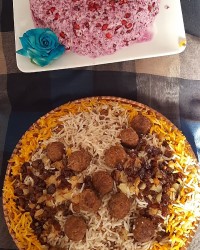 عدس پلو باکوفته ریزه