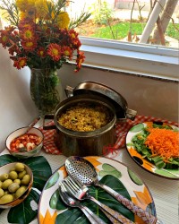 لوبیا پلو گیاهی