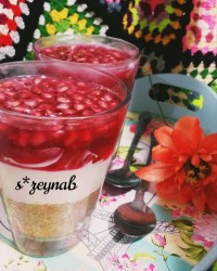 چیزکیک لیوانی انار