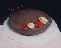 کیک ساده باروکش گاناش