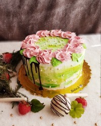 کیک شیفون آبرنگی