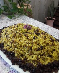 عدس پلوی مخلوط..کال کباب