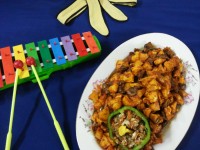 خوراک مرغ و قارچ