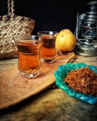 دمنوش به، سیب، دارچین و زعفران