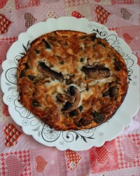 پیتزامرغ وقارچ ۰