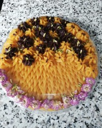 حلوا زعفرانی با آرد گندم