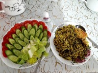 سبزی پلو با لوبیا چشم بلبلی