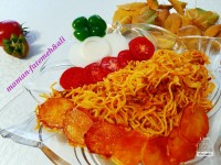 ناهار ما ماکارونی خوشمزه