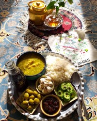 چالش غذای محلی خورش باقلا قاتق