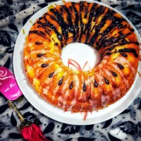 کیک هل و گلاب پست تولد