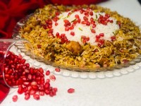 انار پلو با مرغ