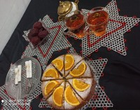 سلام گلای پاپیونی اینم یه کیک پرتقالی خوشمزه نگم از بو،طعمش براتون??? خیلی خوشمزه