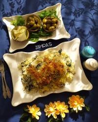 اسفناج پلو چالش غذای سالم